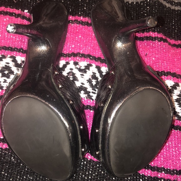 Steve madden black glittery studded heels - Picture 2 of 6